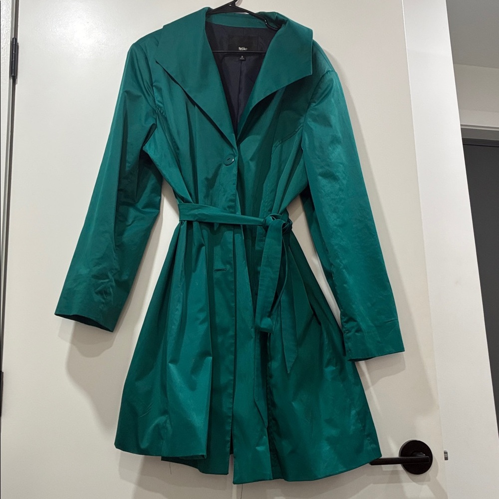 Teal Belted Trench Coat